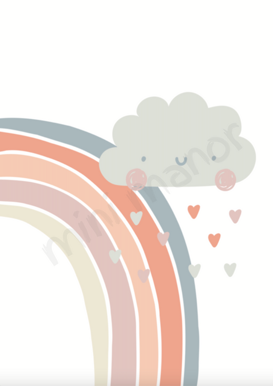 Rainbow & Cloud Print