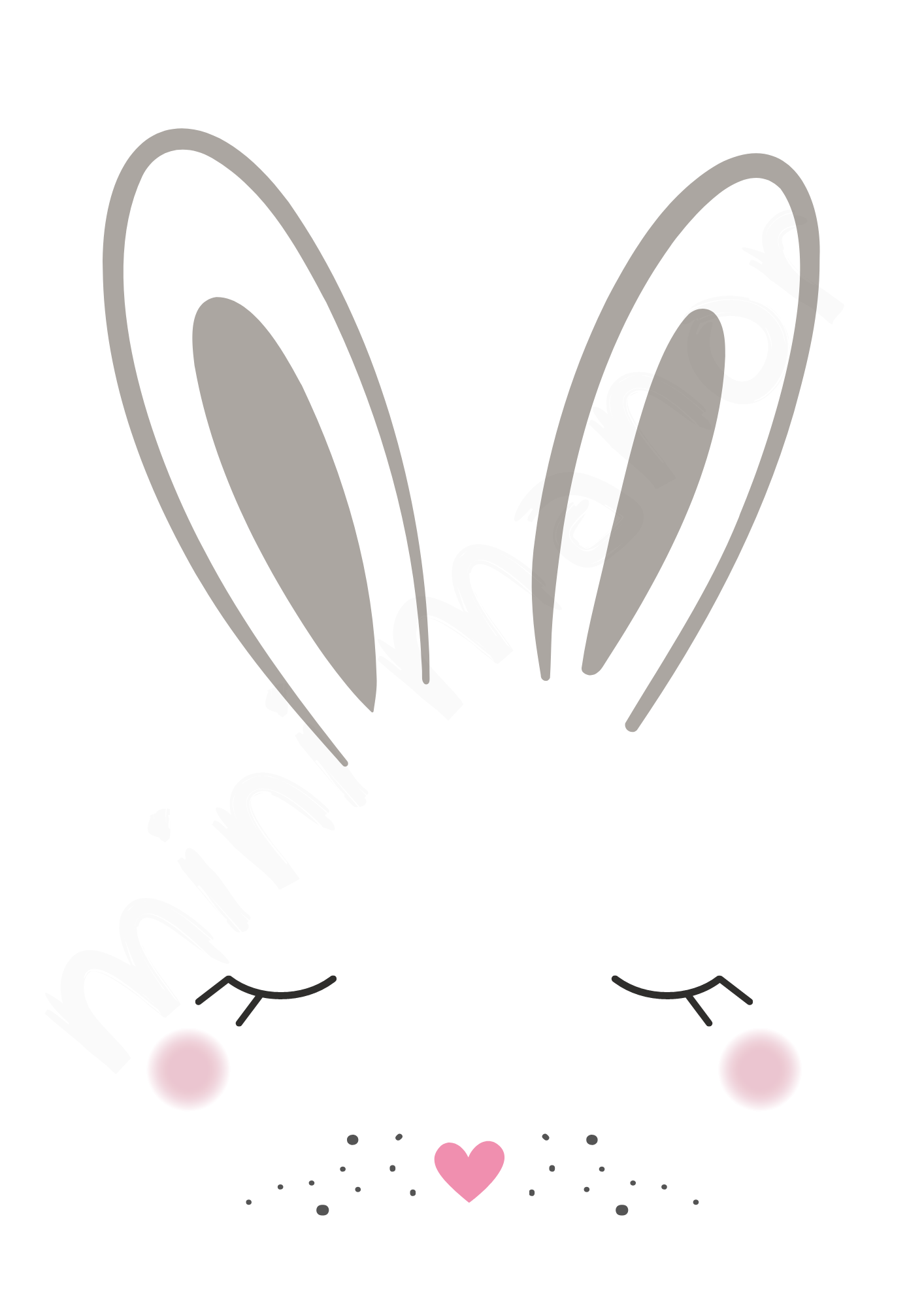 Sleeping Bunny Print